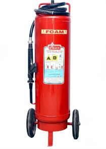 Red Mechanical Foam Fire Extinguisher Trolley